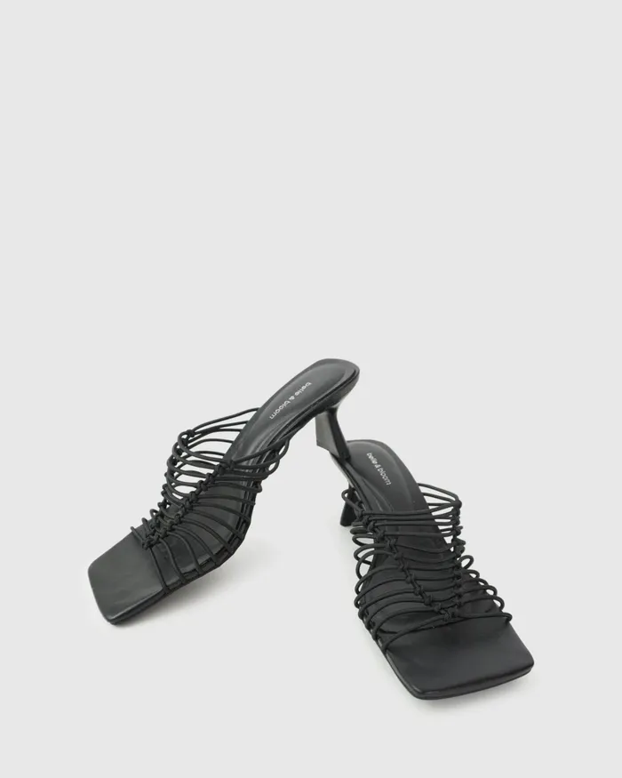 About Last Night Strappy Heel 8211 Black Women Shoes Belle and Bloom