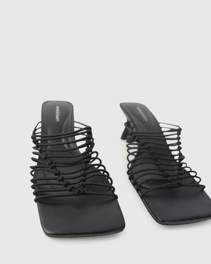 About Last Night Strappy Heel 8211 Black Women Shoes Belle and Bloom