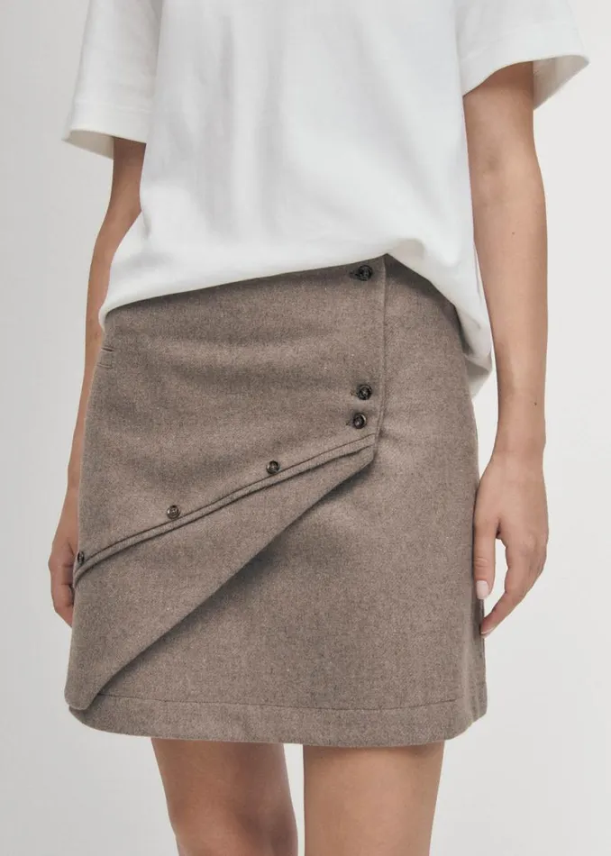 Adela Taupe Skirt Women ALOHAS Skirts