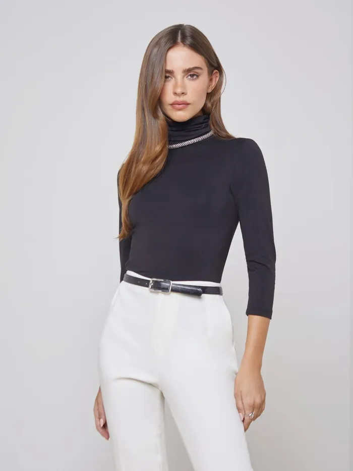 Aja Turtleneck Black Women L039Agence Blouses and Tops