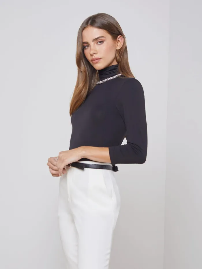 Aja Turtleneck Black Women L039Agence Blouses and Tops