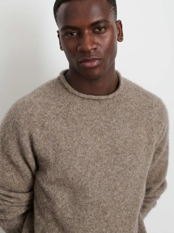 Alex Mill Alex Rollneck Sweater In Alpaca Chestnut Men Sweaters Sweatshirts