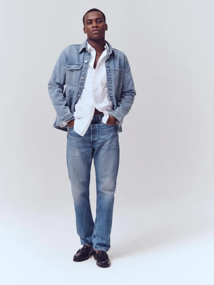 Alex Mill AM Original 5 Pocket Jean Vintage Medium Indigo Men Denim