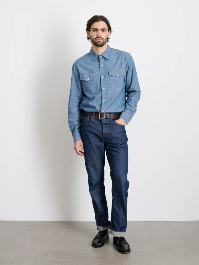 Alex Mill Fred Shirt In Chambray Men Denim