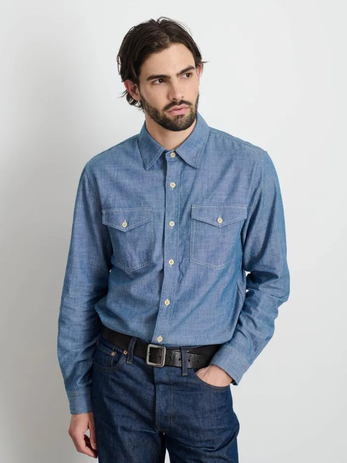 Alex Mill Fred Shirt In Chambray Men Denim