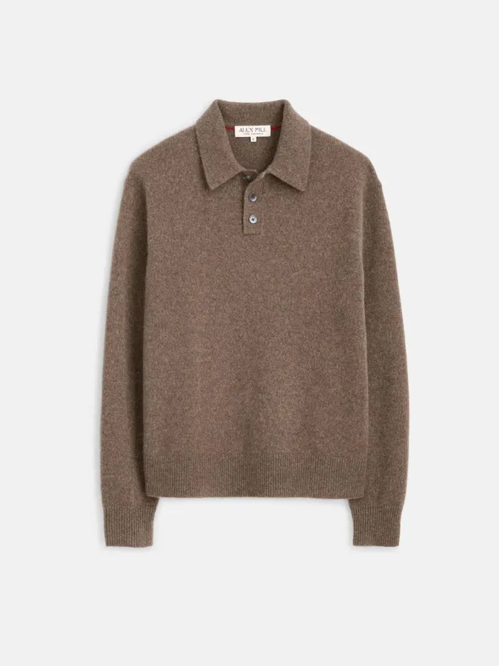 Alex Mill Jacob Polo Sweater In Cashmere Heather Walnut Men Sweaters Sweatshirts Alex Mill Jacob Polo Sweater In Cashmere Heather Walnut Men Sweaters Sweatshirts