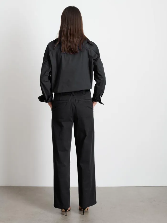 Alex Mill Jo Shirt In Cotton Poplin Rich Black Women Shirts Tops