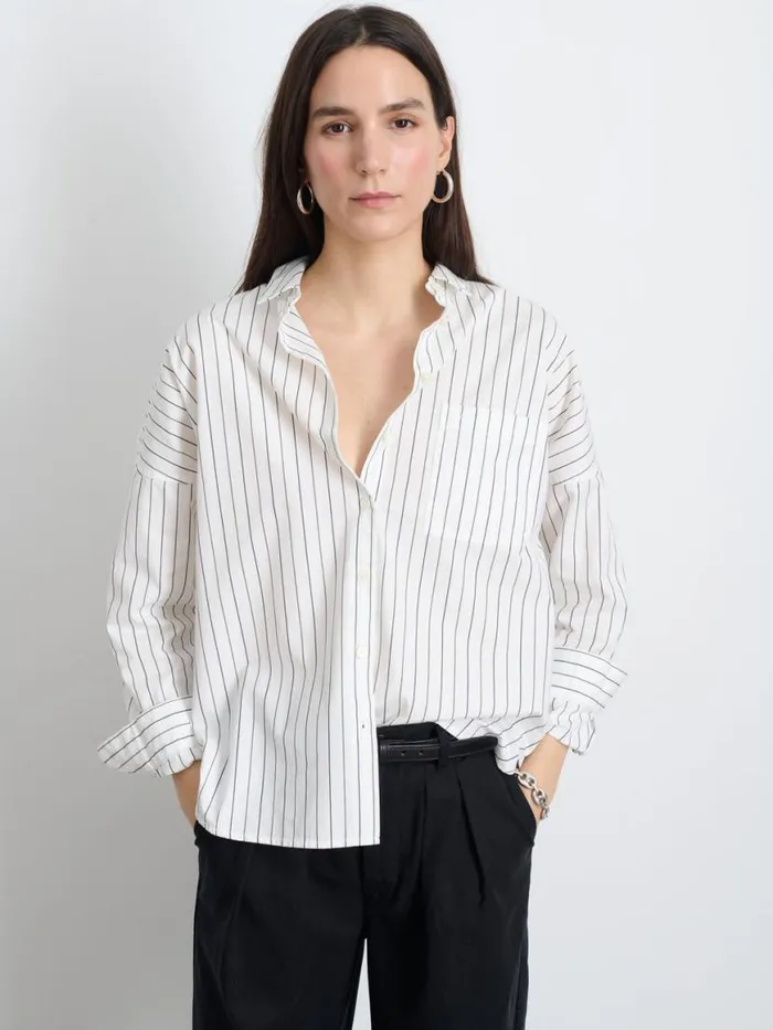 Alex Mill Jo Shirt In Striped Paper Poplin Women Shirts Tops