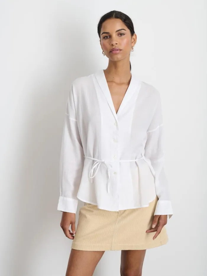 Alex Mill Karlie Shirt In Cotton Voile White Women Shirts Tops