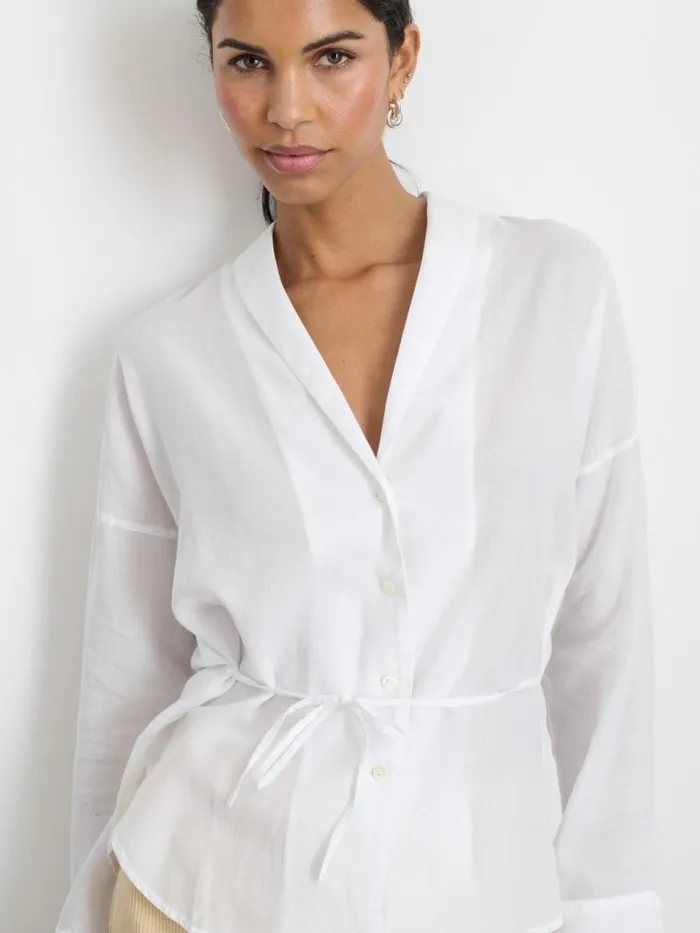 Alex Mill Karlie Shirt In Cotton Voile White Women Shirts Tops