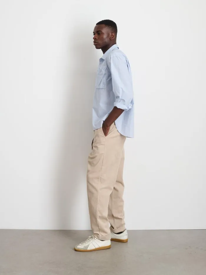 Alex Mill Leo Popover In Paper Cotton Calm Blue Men Shirts