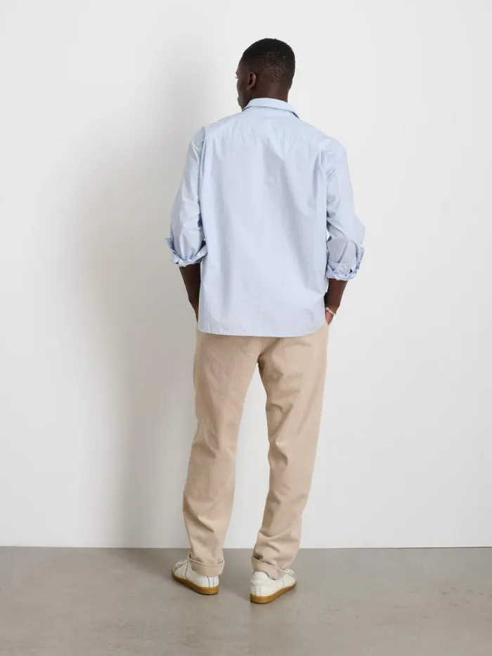 Alex Mill Leo Popover In Paper Cotton Calm Blue Men Shirts