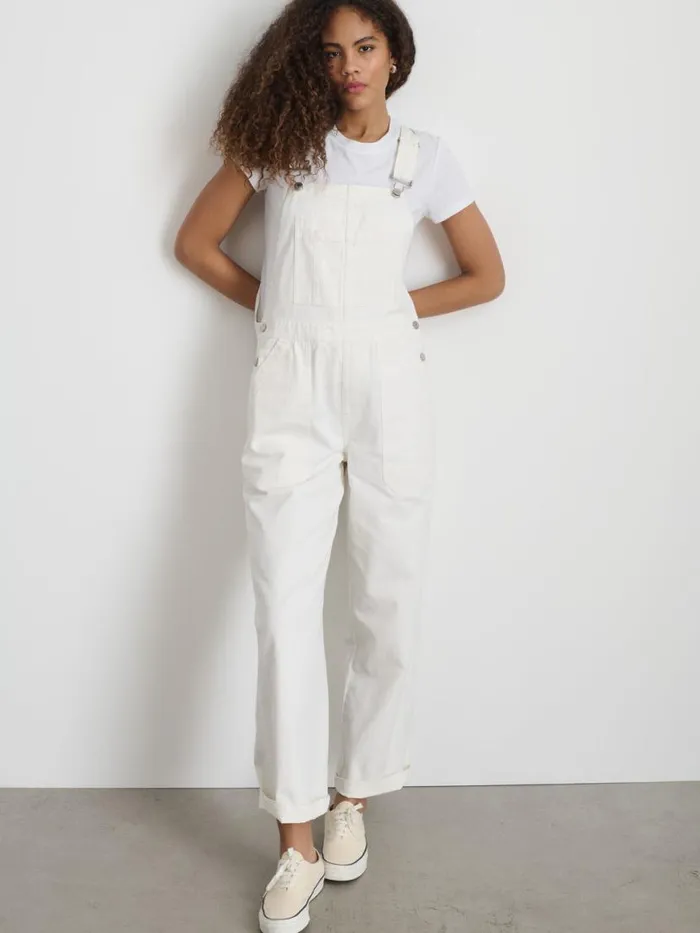 Alex Mill Lili Overall In White Denim White Women Denim
