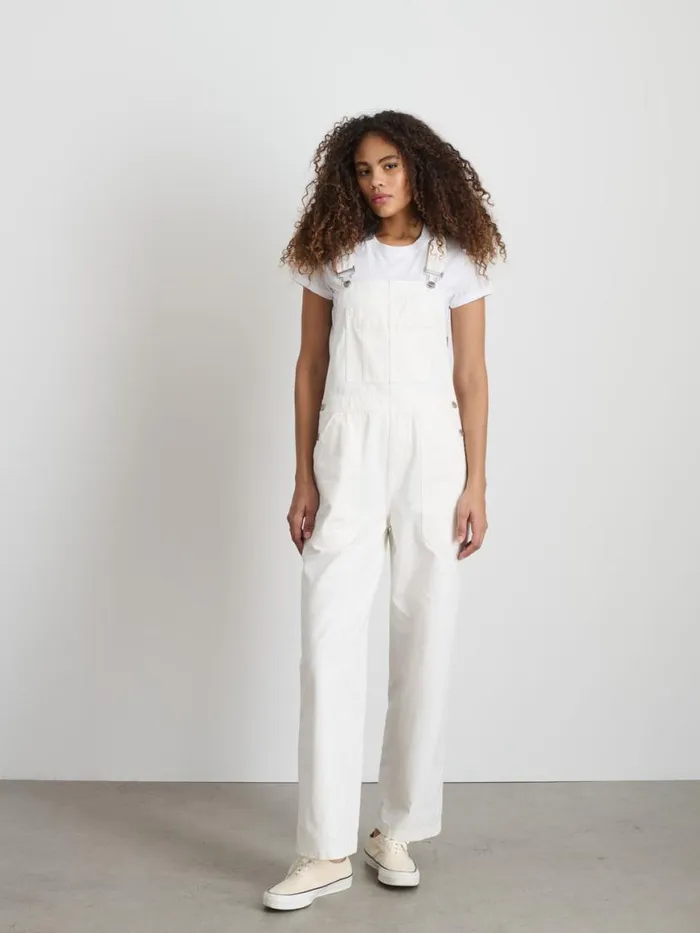 Alex Mill Lili Overall In White Denim White Women Denim