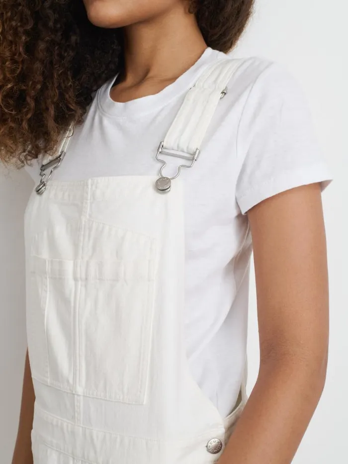 Alex Mill Lili Overall In White Denim White Women Denim