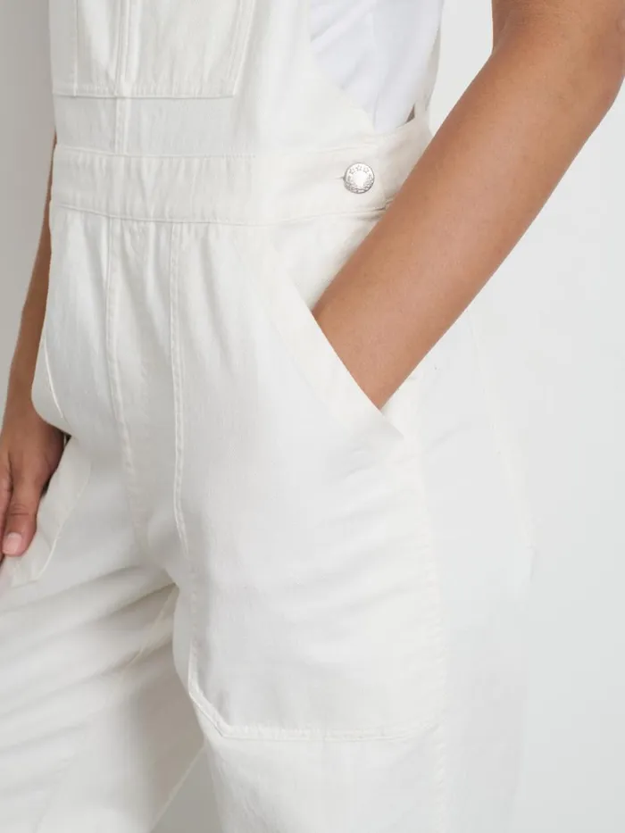 Alex Mill Lili Overall In White Denim White Women Denim