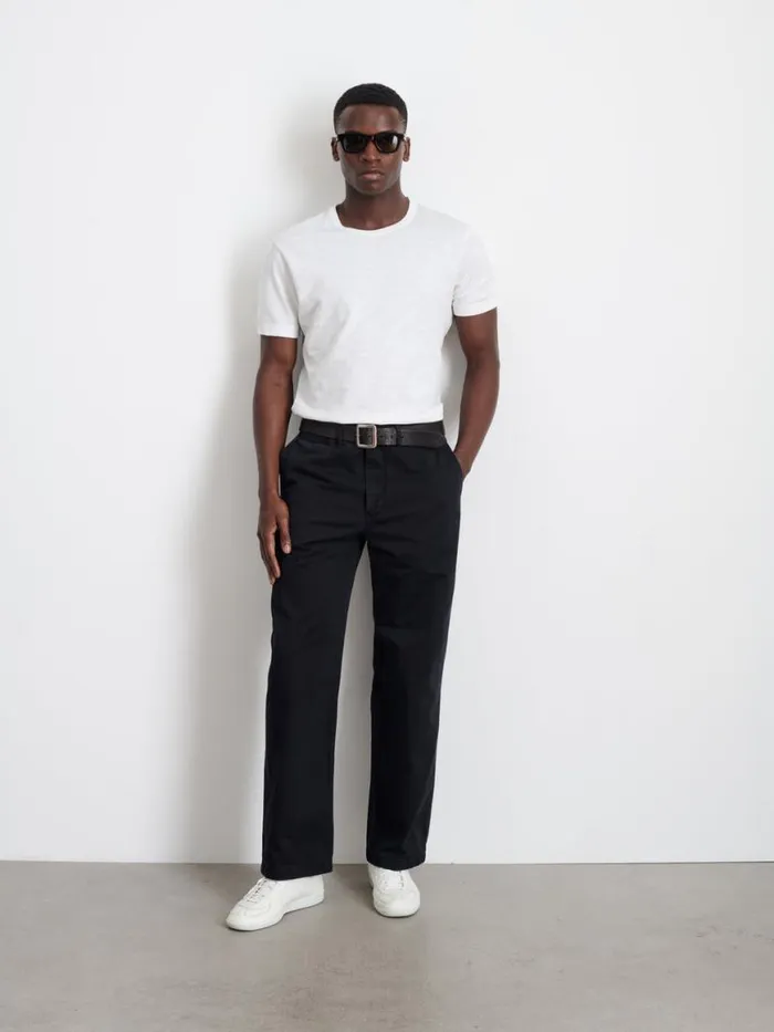 Alex Mill Long Inseam Straight Leg Pant In Vintage Washed Chino Washed Black Men Suiting Blazers