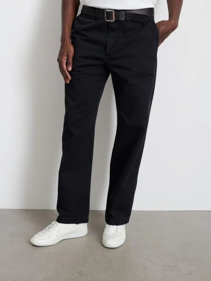 Alex Mill Long Inseam Straight Leg Pant In Vintage Washed Chino Washed Black Men Suiting Blazers