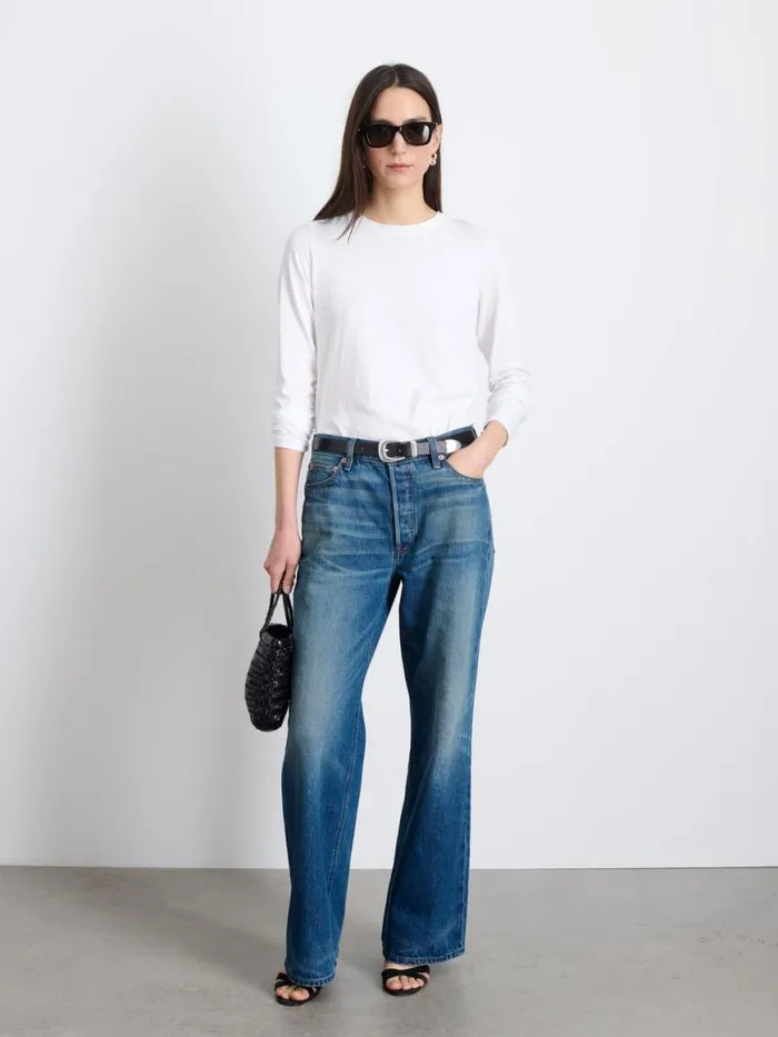 Alex Mill LongSleeve Prospect Tee White Women Tees Tanks