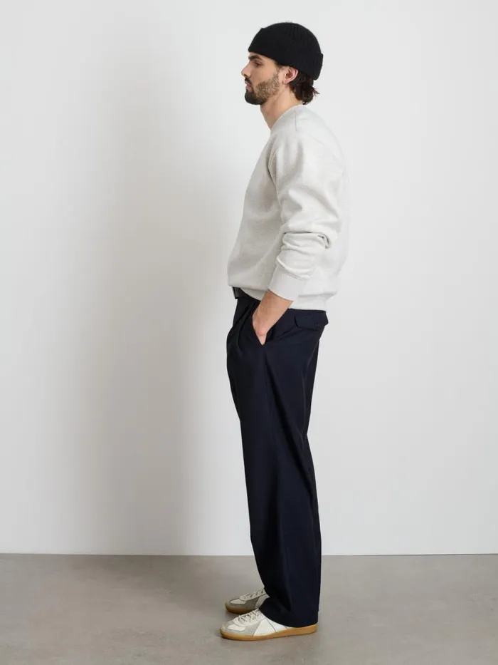 Alex Mill Marlon Sweatshirt In Cotton Fleece Light Heather Grey Men Sweaters Sweatshirts