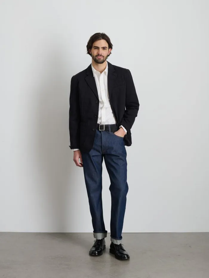 Alex Mill Mill Blazer In Vintage Wash Chino Washed Black Men Suiting Blazers