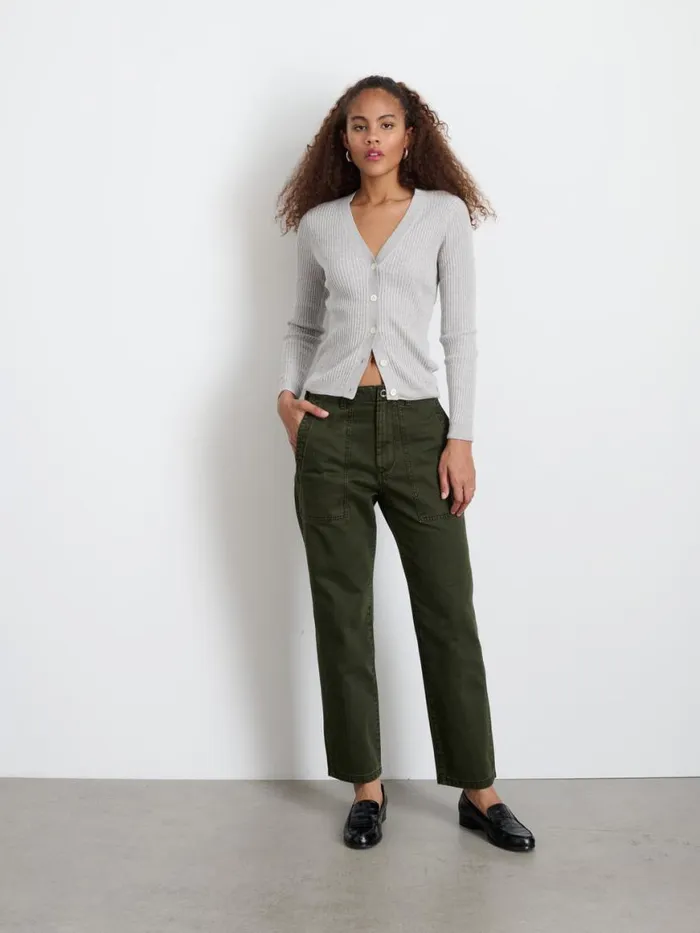 Alex Mill Neil Pant In Herringbone Military Olive Women Pants
