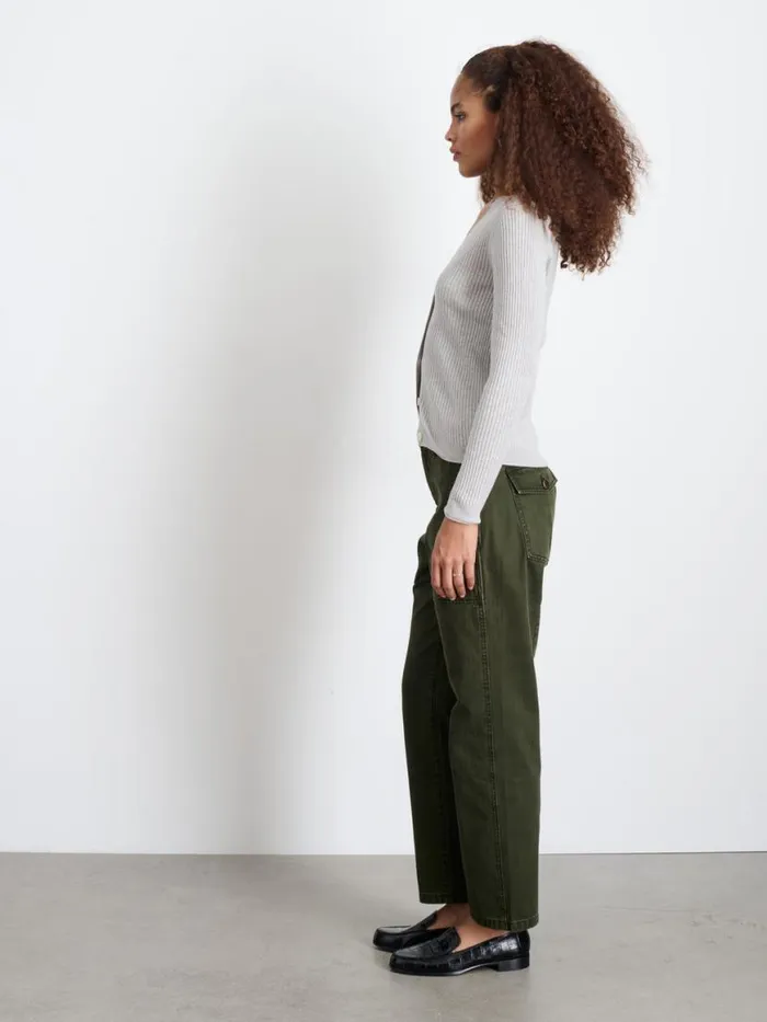 Alex Mill Neil Pant In Herringbone Military Olive Women Pants