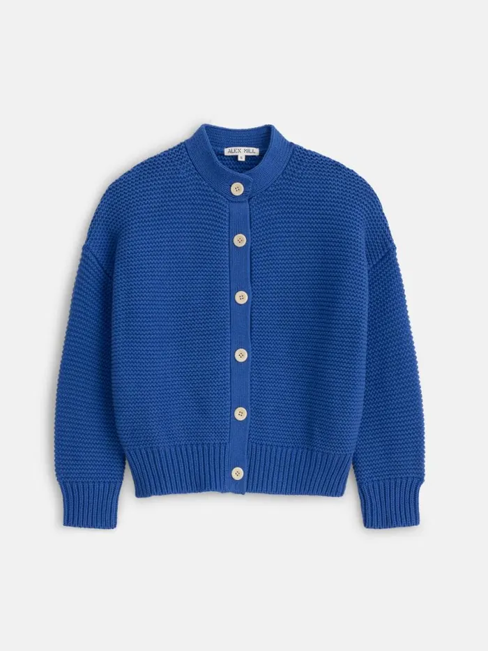 Alex Mill Nico Cardigan In Cotton Cosmic Blue Women Sweaters