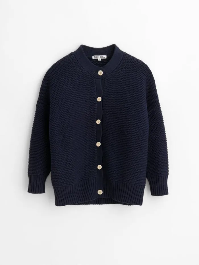 Alex Mill Nico Cardigan In Cotton Dark Navy Women Sweaters