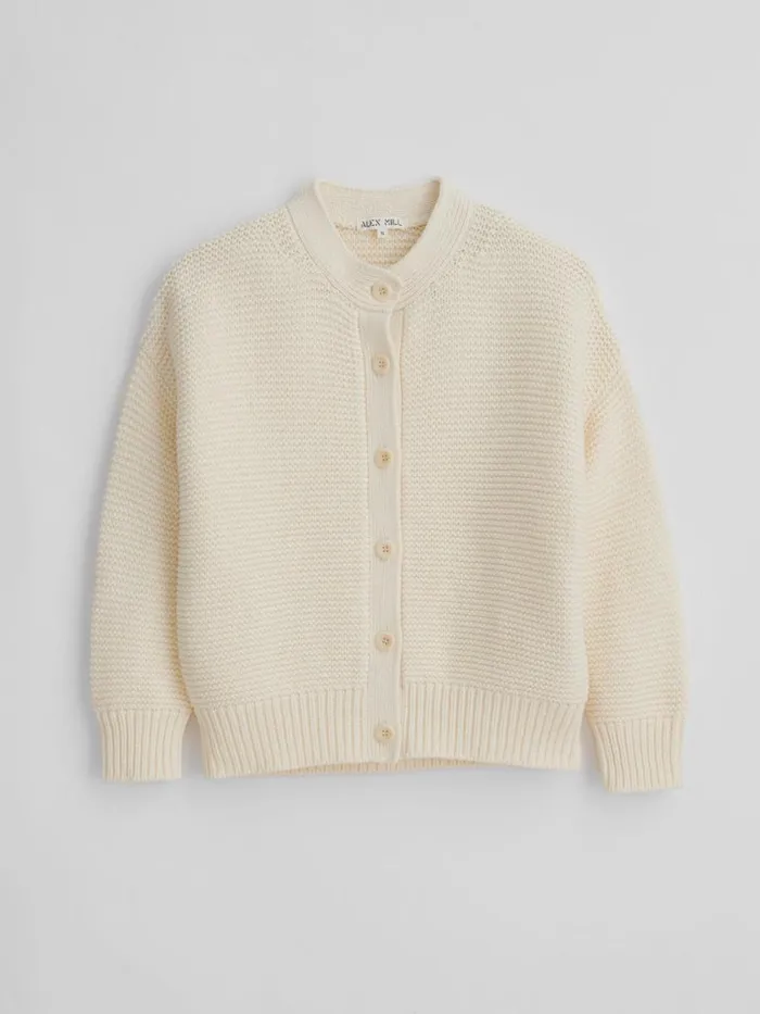 Alex Mill Nico Cardigan In Cotton Ivory Women Sweaters