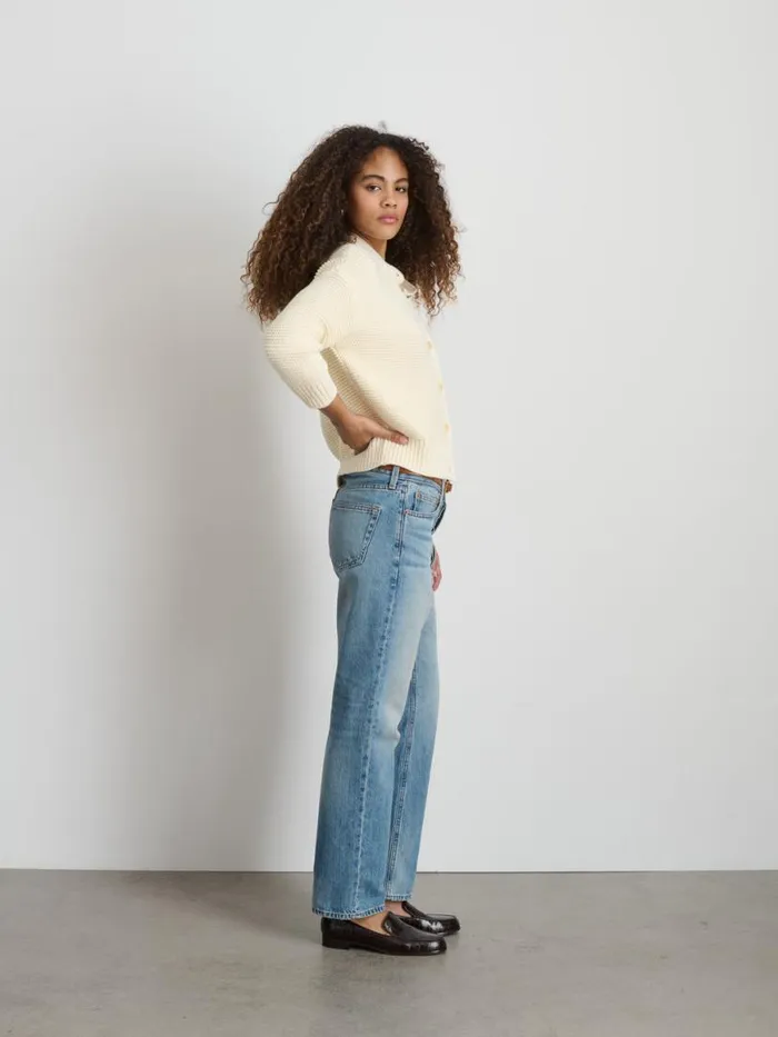 Alex Mill Nico Cardigan In Cotton Ivory Women Sweaters