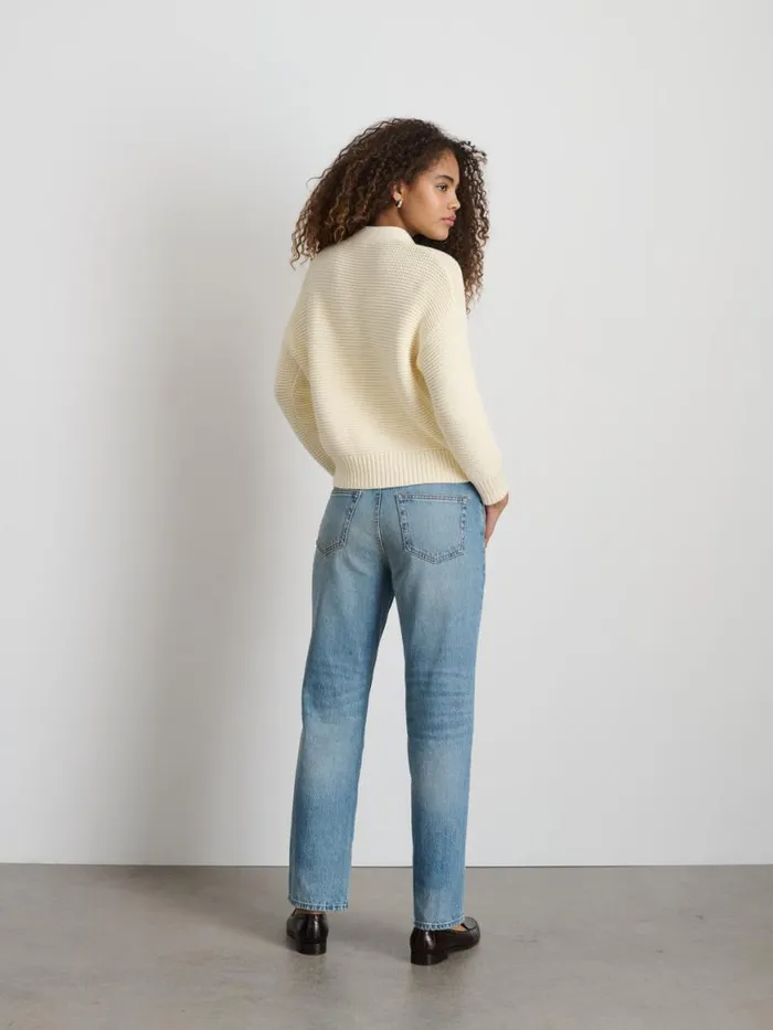 Alex Mill Nico Cardigan In Cotton Ivory Women Sweaters