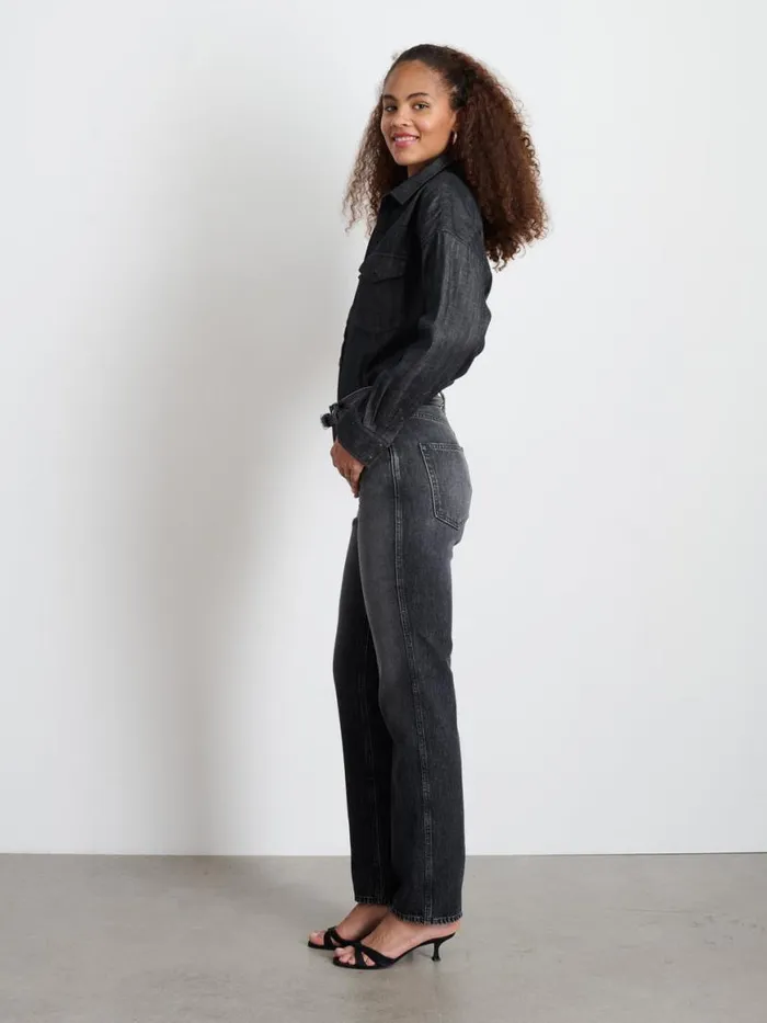 Alex Mill Santa Fe Shirt In Black Denim Black Wash Women Denim
