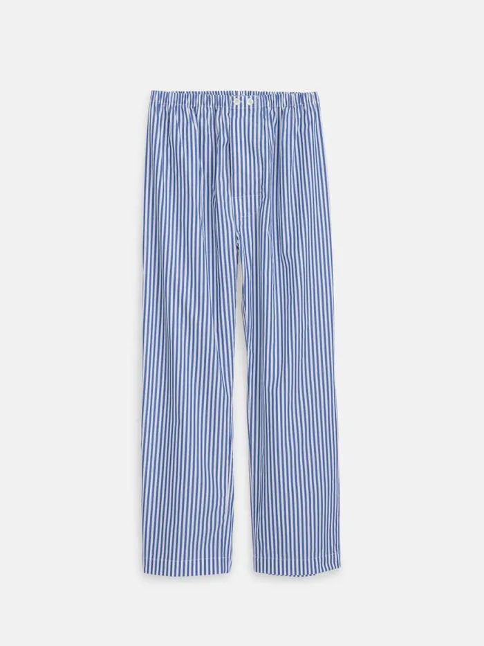Alex Mill Schostal X Alex Mill Striped Long Sleeve Pajama Set Navy Stripe Women Pajamas Slippers