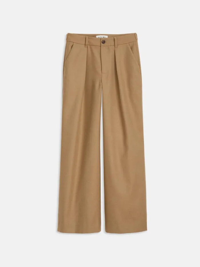 Alex Mill Soho Trouser In Wool Camel Women Pants