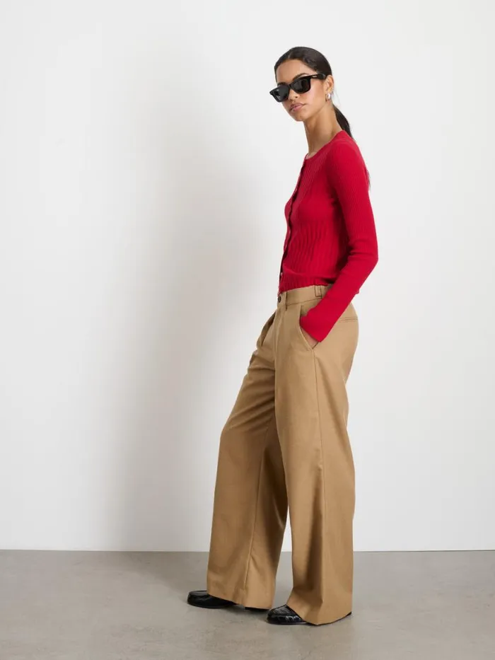 Alex Mill Soho Trouser In Wool Camel Women Pants