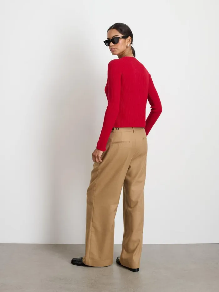 Alex Mill Soho Trouser In Wool Camel Women Pants