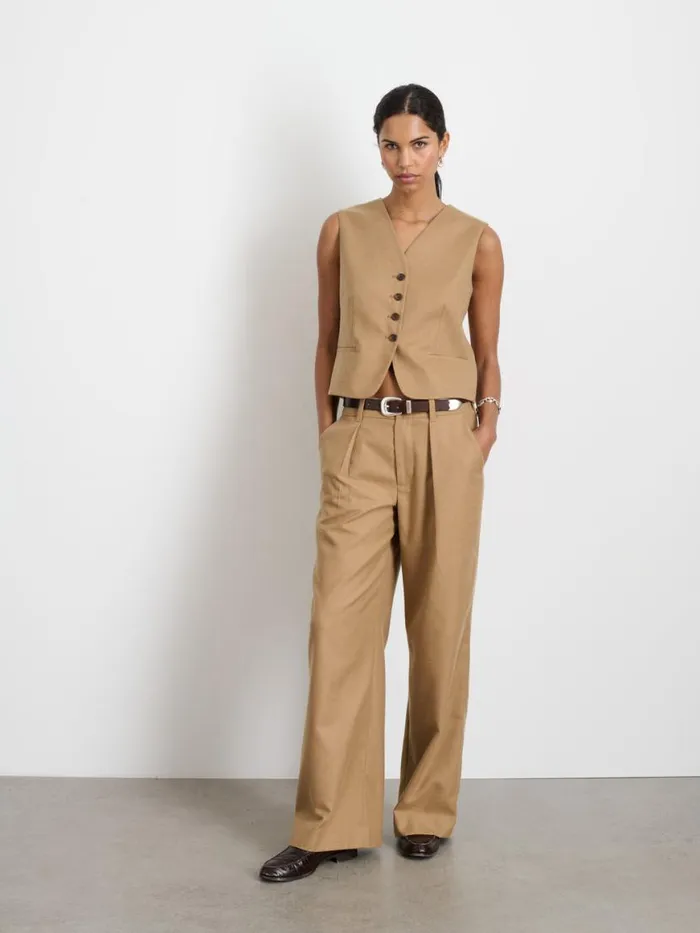 Alex Mill Soho Vest In Wool Camel Women Shirts Tops Alex Mill Soho Vest In Wool Camel Women Shirts Tops