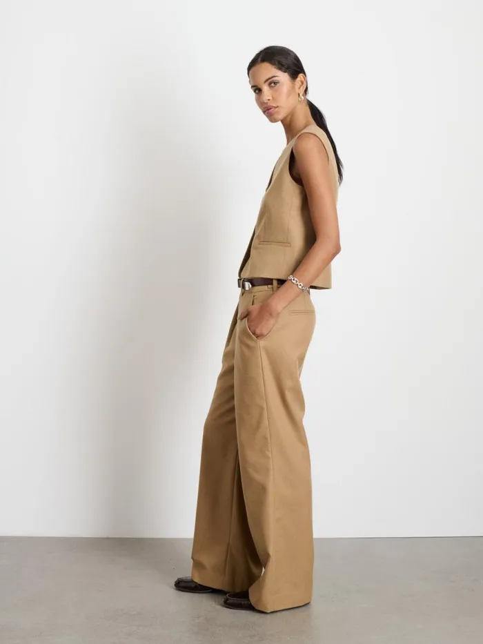 Alex Mill Soho Vest In Wool Camel Women Shirts Tops Alex Mill Soho Vest In Wool Camel Women Shirts Tops
