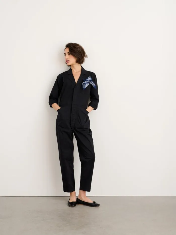 Alex Mill Standard Jumpsuit In Cotton Twill Black Women Jumpsuits