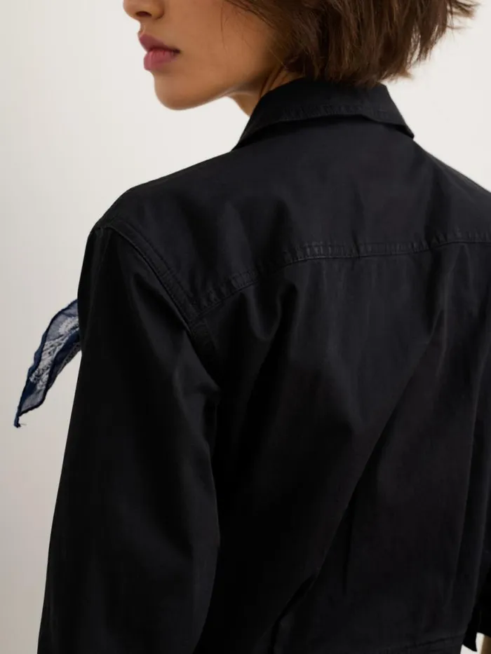 Alex Mill Standard Jumpsuit In Cotton Twill Black Women Jumpsuits