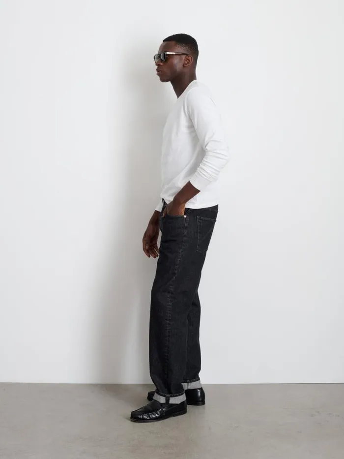 Alex Mill Standard LongSleeve TShirt In Slub Cotton White Men Tees Polos