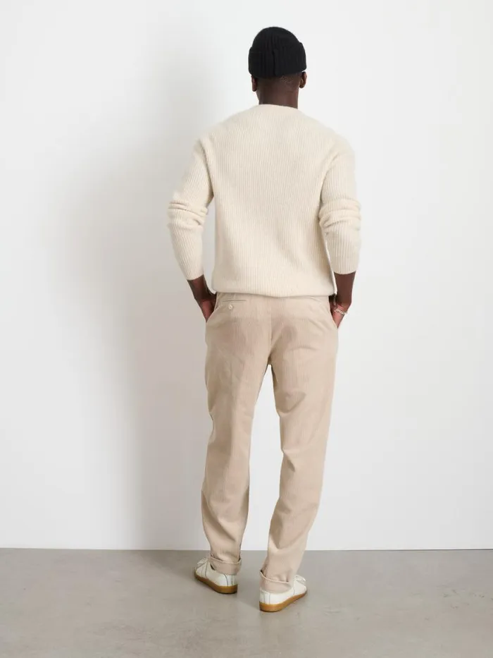 Alex Mill Standard Pleated Pant In Corduroy Cloud Grey Men Pants