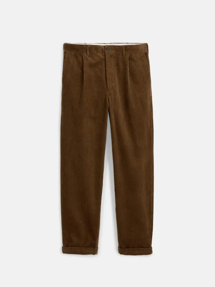 Alex Mill Standard Pleated Pant In Corduroy Saddle Men Suiting Blazers