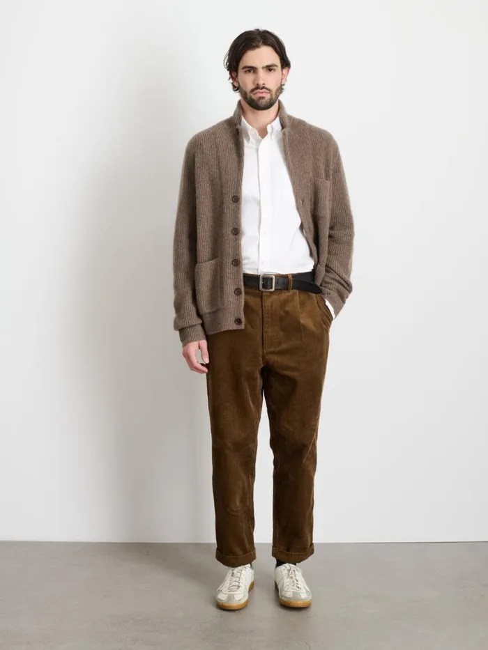 Alex Mill Standard Pleated Pant In Corduroy Saddle Men Suiting Blazers