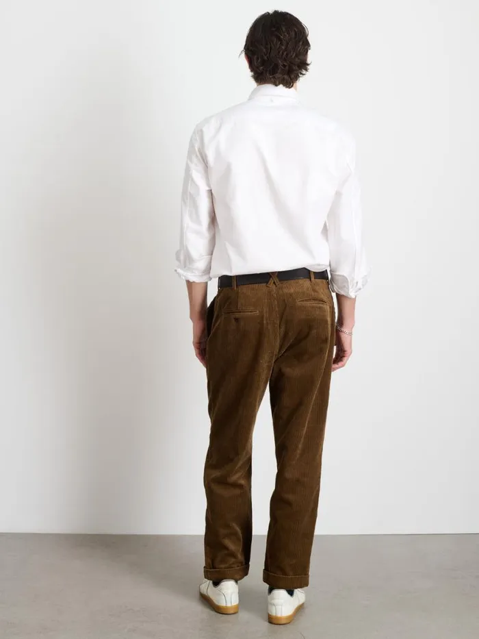 Alex Mill Standard Pleated Pant In Corduroy Saddle Men Suiting Blazers