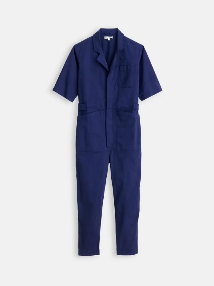 Alex Mill Standard Short Sleeve Jumpsuit Dark Navy Women Jumpsuits