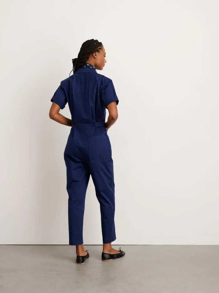 Alex Mill Standard Short Sleeve Jumpsuit Dark Navy Women Jumpsuits