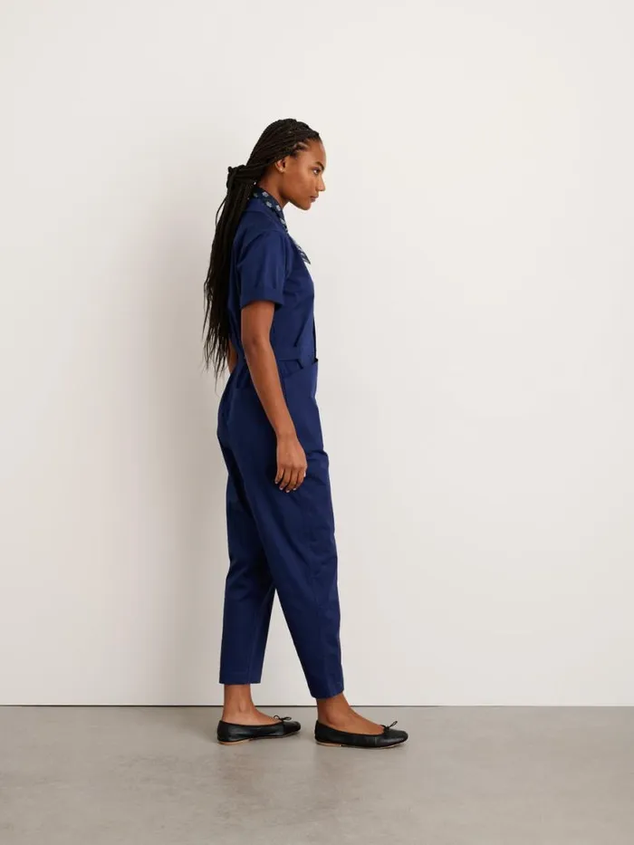 Alex Mill Standard Short Sleeve Jumpsuit Dark Navy Women Jumpsuits