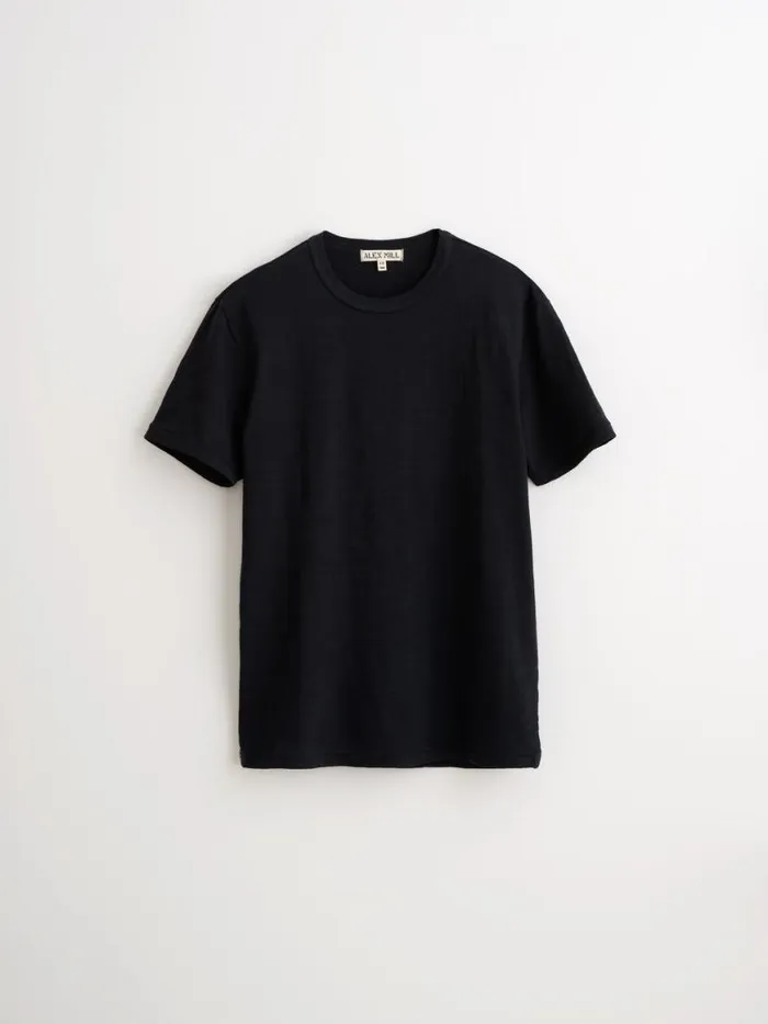 Alex Mill Standard TShirt In Slub Cotton Black Men Tees Polos